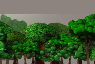 This is a transparent image on a plane used in the horizon as a backdrop for depth.