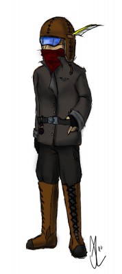 This guy is just a pilot with a very common appearance in Broken Skies