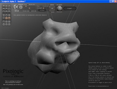 My low-polygon Sculptris Guinea Pig, which I made from a sphere.