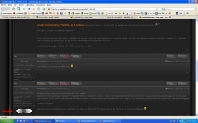 I put two ideas buttons, one in the end of the message where stay the Profile and PM buttons and the other are in the Left side where stay some informations (Posts, location, etc...)