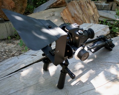 Canon EOS 7D, rails system, follow-focus, matte box, hoodman